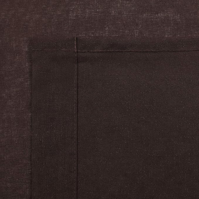 DWCN Brown Sheer Curtains Semi Transparent Voile Rod Pocket Curtains - Image 4