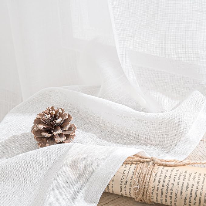 BGment Short White Curtains 40 Inch Length - Image 7