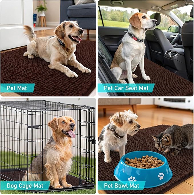 OLANLY Dog Door Mat for Muddy Paws 70x24, Absorbs Moisture and Dirt, Absorbent - Image 7