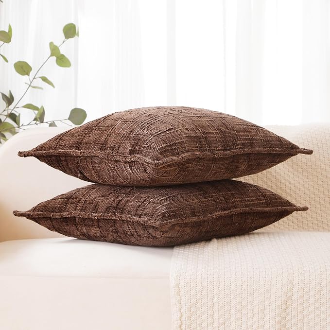 HPUK Fall Chenille Soft Throw Pillow Covers 18x18 Set of 2, Accent Cushion - Image 4