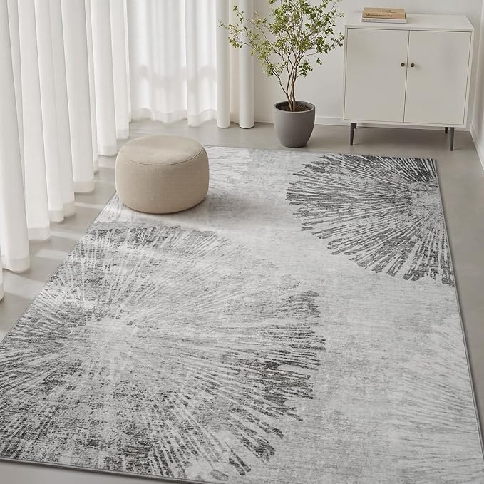 3 x 5 Rug Small Non Slip Area Rug Ultra Soft Machine Washable Low Pile Modern by AMOAMI