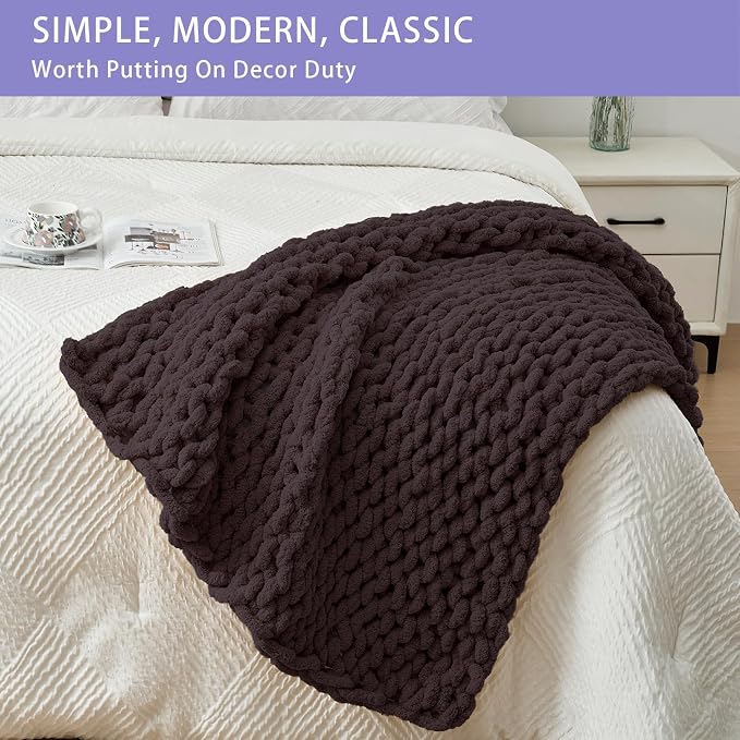 Bigacogo Chunky Knit Throw Blanket - Image 3