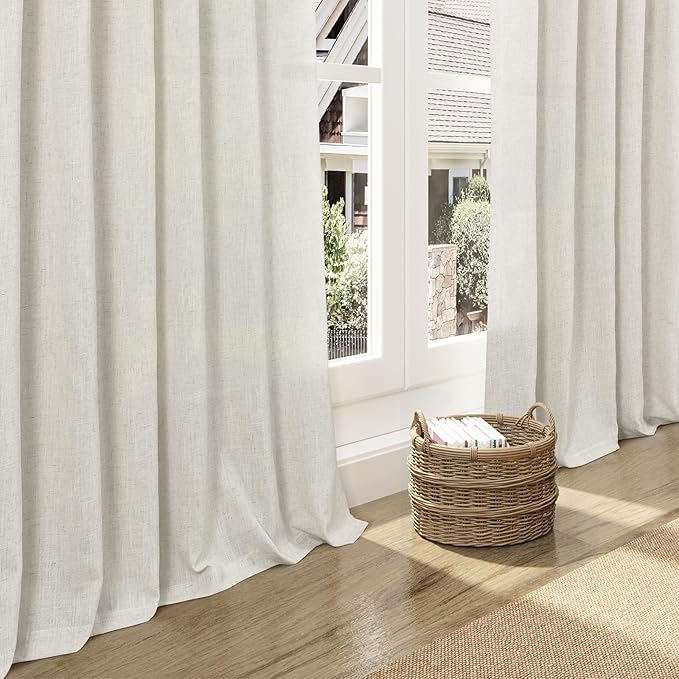 Nanspring Mousse White Curtains 90 Inches Long - Image 5
