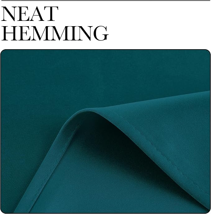 NICETOWN Teal Blackout Curtains 84inch Length 2 Panels Set, Grommet Chic - Image 7