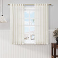 Nanspring Cream Cafe Curtains 54 Inch Length by Nanspring