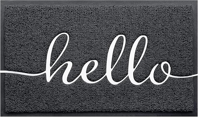 BeneathYourFeet Door Mat, Welcome Mat Low Profile Front Doormat Indoor Outdoor by BeneathYourFeet