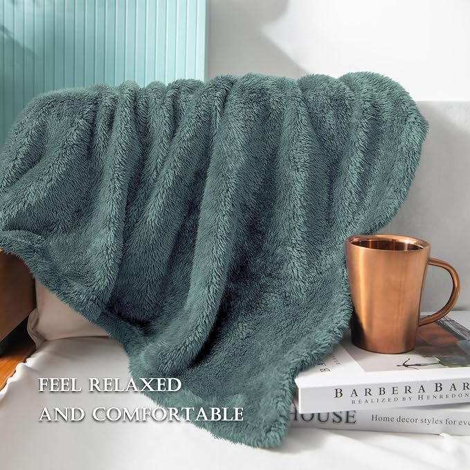 Exclusivo Mezcla Plush Fuzzy Fleece Bed Blanket Twin Size, Super Soft, Fluffy - Image 6