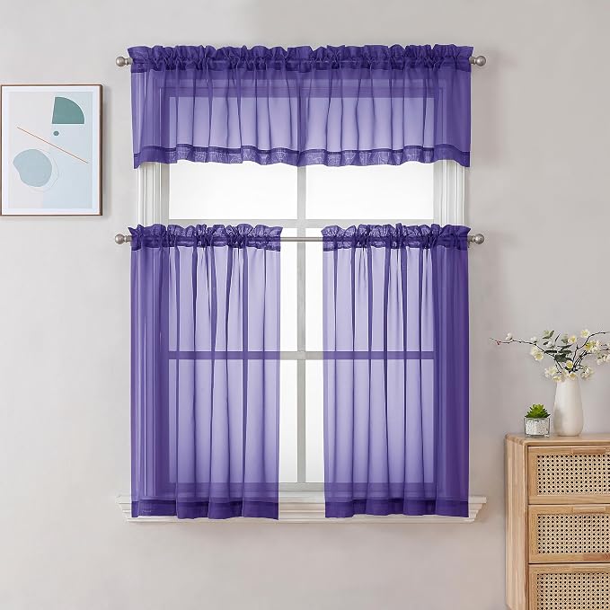 Chyhomenyc Purple Sheer Valances - Image 2