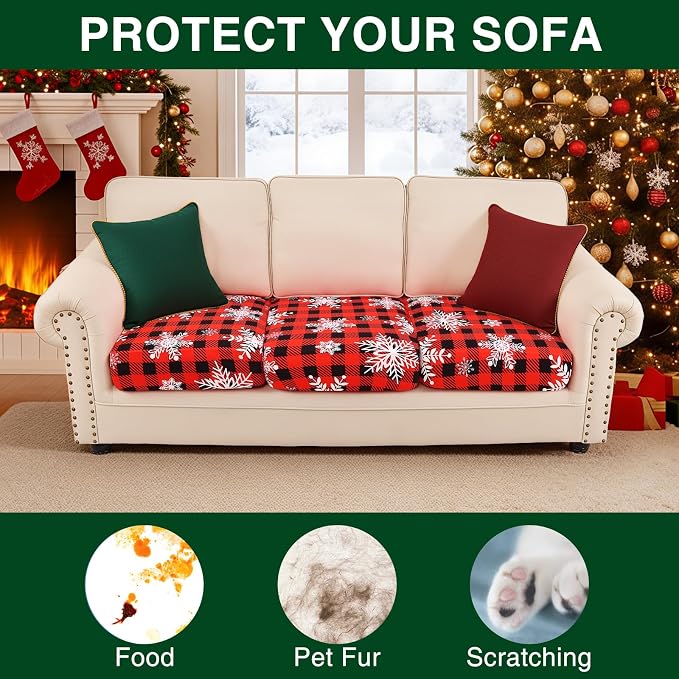 Smiry Printed Couch Cushion Covers, Stretch Soft Couch Covers - Image 7