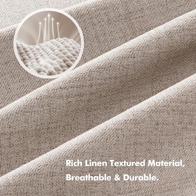 MIULEE 100% Blackout Linen Curtains - Image 3