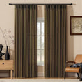 Pinch Pleated Linen Curtains 84 Inch Length 2 Panels Set, Light Filtering Linen by IVAPUPU