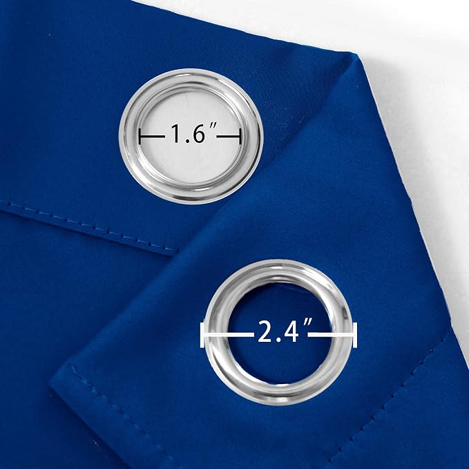 LEMOMO Blackout Curtains 38 x 84 inch/Royal Blue Curtains Set of 2 - Image 6