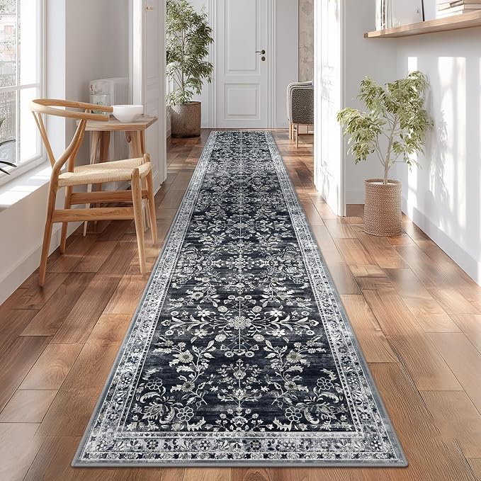Yamaziot Washable Runner Rug 2x12 – Non Slip Boho Floral Hallway Runner Rug - Image 7