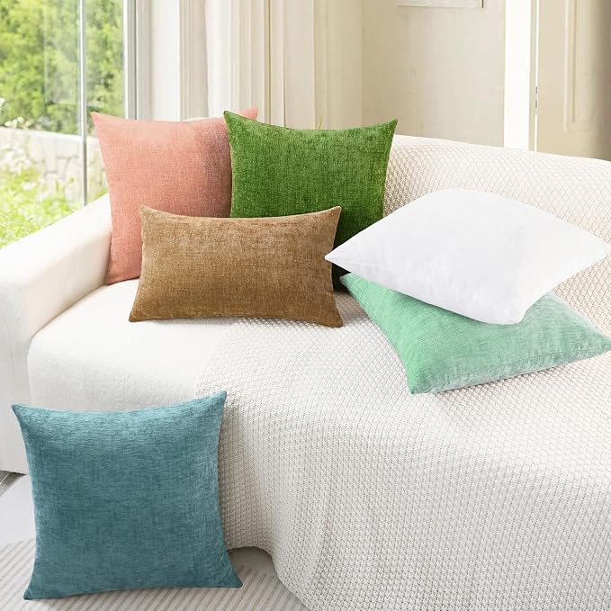 CaliTime Decorative Couch Throw Pillow Covers 18 X 18 Inches Grey Green | Pack - Image 4