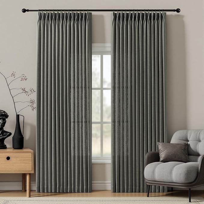 IVAPUPU Pinch Pleated Curtains 84 Inches Long by IVAPUPU