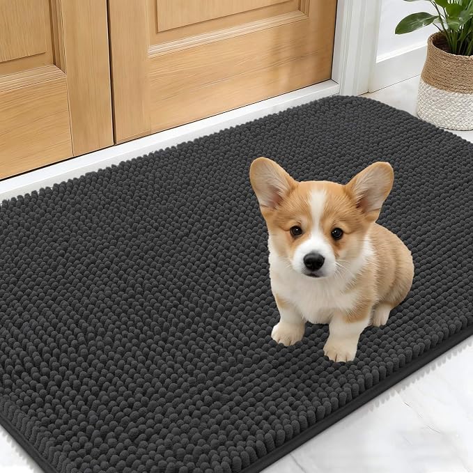 OLANLY Dog Door Mat for Muddy Paws 24x16, Absorbs Moisture and Dirt, Absorbent by OLANLY