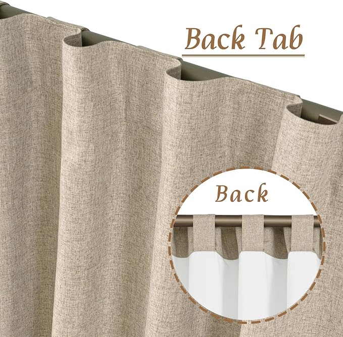 100% Blackout Short Linen Curtains - Image 6