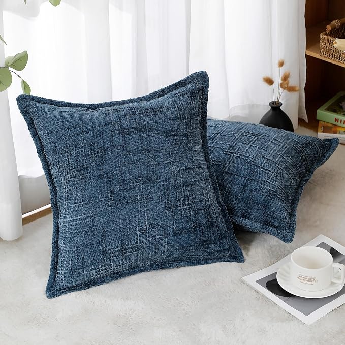 HPUK Fall Chenille Soft Throw Pillow Covers 18x18 Set of 2, Accent Cushion - Image 3