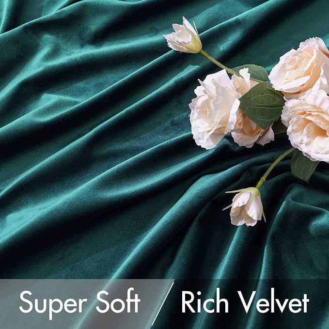 MIULEE Velvet Curtains 90 inches 2 Panels Luxury Blackout Curtains - Image 4