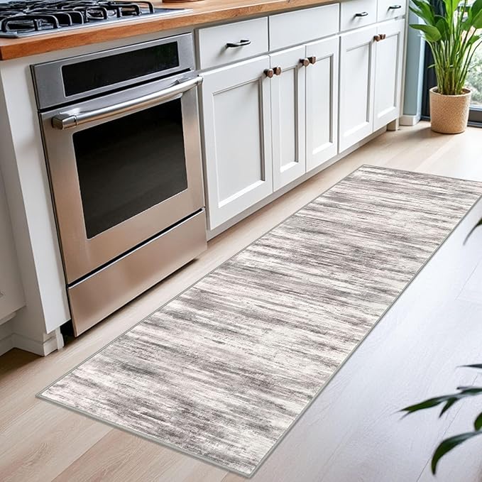 KOZYFLY Modern Abstract Kitchen Runner Rug, 2x6 Washable Rug Runner Non-Slip - Image 3