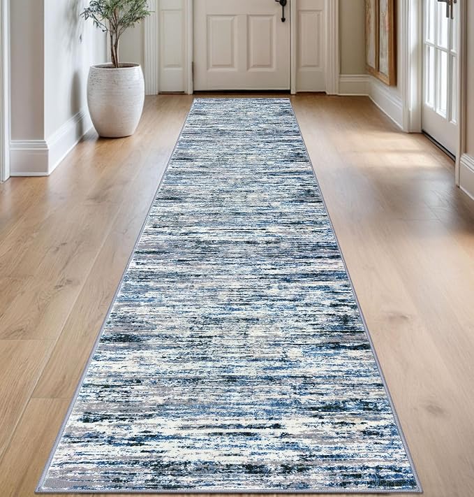 Lansny Modern Abstract Runner Rug 2.6x14 by lansny