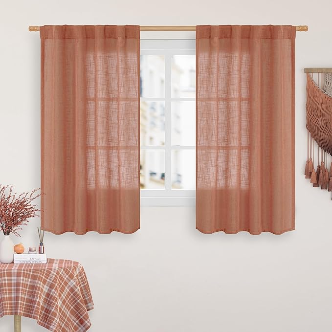 LAMIT Terracotta Linen Curtains by LAMIT