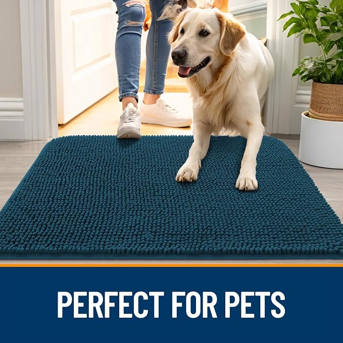 OLANLY Dog Door Mat for Muddy Paws 40x24, Absorbs Moisture and Dirt, Absorbent - Image 6