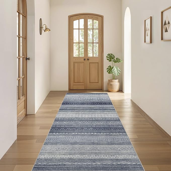 Nakagishi Area Rug Living Room Rugs: 2X6 Machine Washable Boho Large Neutral - Image 4