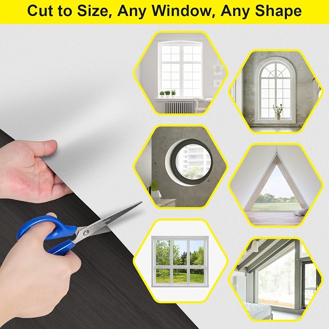 FADOTY Cuttable Blackout Shades Fabric Sheet, Portable 100% Black Out Window - Image 5