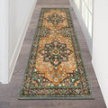 HEBE Hallway Runner Rug 2'x6' Washable Vintage Distressed Area Rugs Non Slip by HEBE