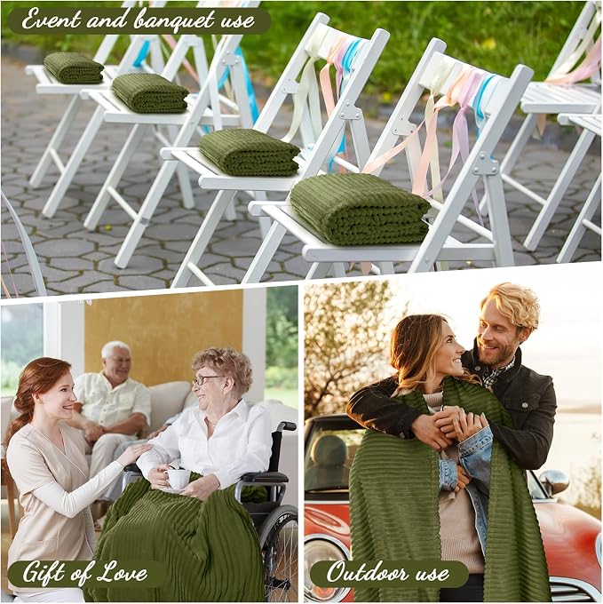 Buryeah 24 Pcs Flannel Throw Blanket Bulk 50 x 60 in Sleepover Blanket Outdoor - Image 4