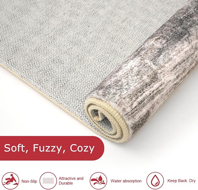 KOZYFLY Small Area Rug 2x3 Rug Entryway Rugs Modern Abstract, Washable Kitchen - Image 6