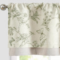 jinchan Floral Curtain Valance for Windows 16 Inch Linen Valance for Kitchen by JINCHAN