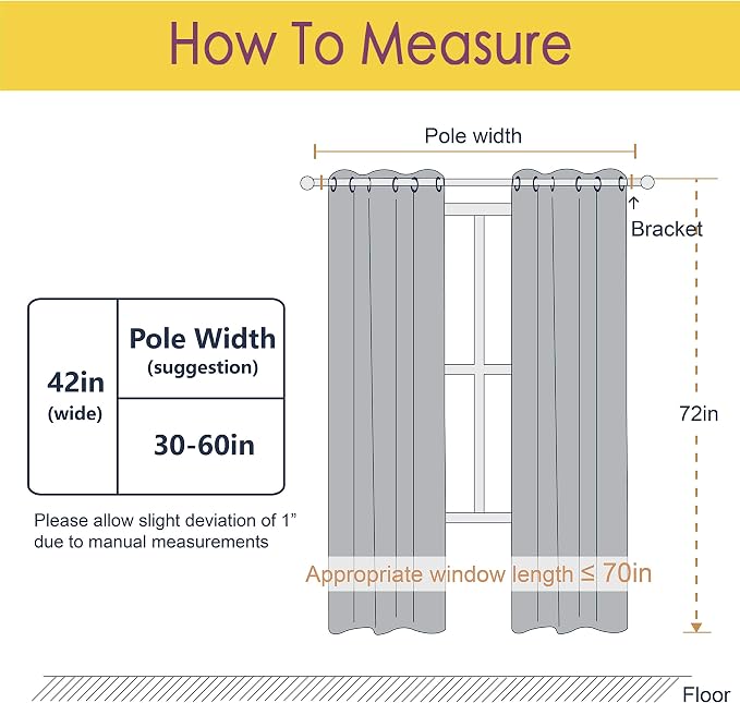 NICETOWN 50% Blackout White Curtain Set - Image 5