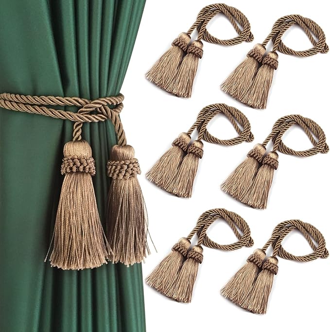 Fenghuangwu Curtain Tiebacks Handmade Decorative Curtain Holdbacks Rope by fenghuangwu