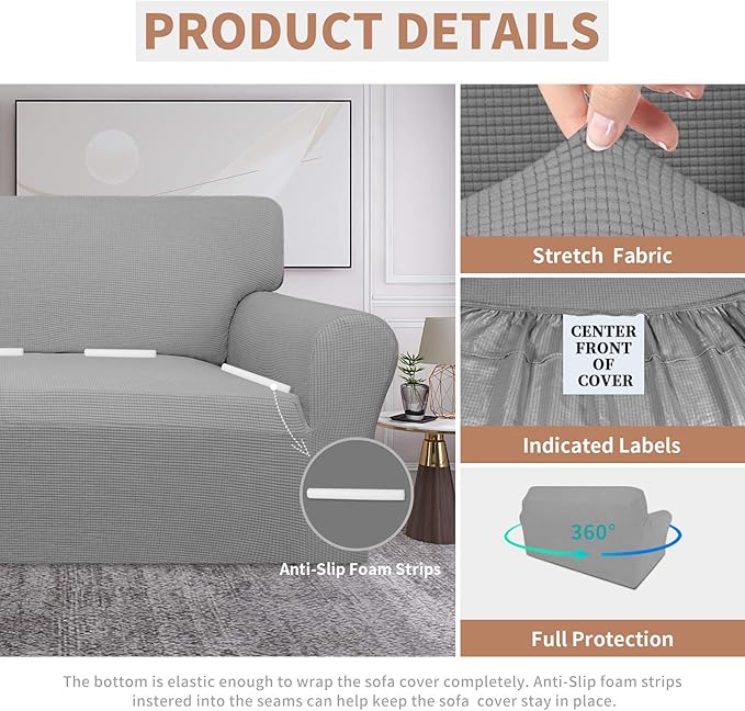 Easy-Going 100% Waterproof Loveseat Couch Cover, Dual Waterproof Sofa Cover - Image 4
