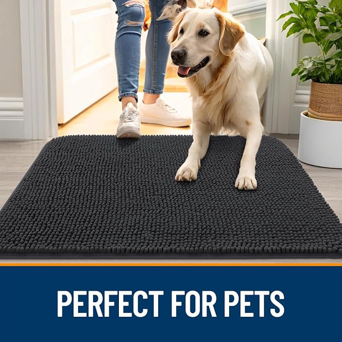 OLANLY Dog Door Mat for Muddy Paws 24x16, Absorbs Moisture and Dirt, Absorbent - Image 6