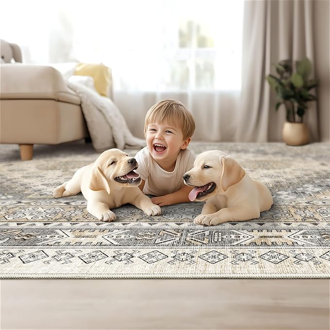 Area Rugs 5x7, Ultra-Thin Washable Rugs - Image 9