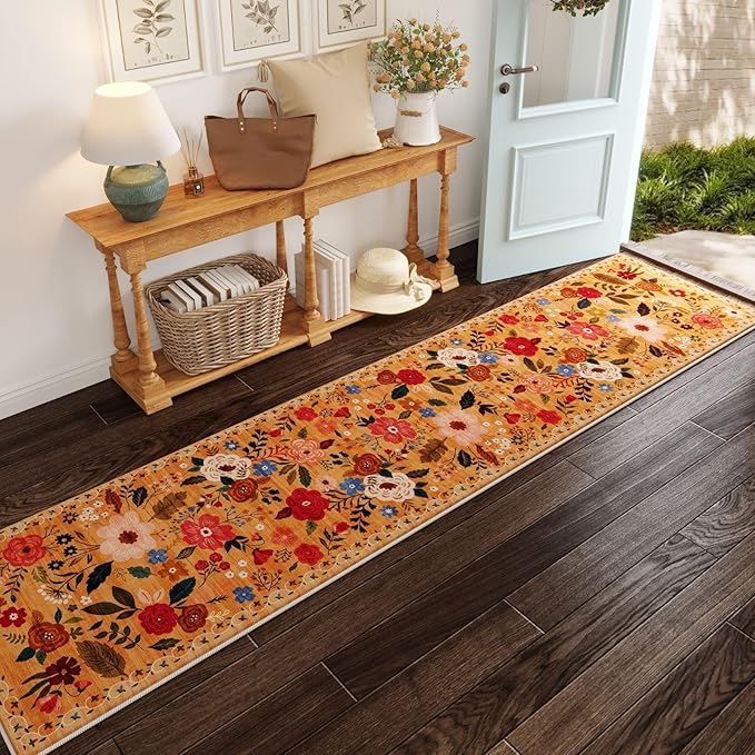 Rugcomf Runners for Hallways Kitchen Runner Rug Non Slip 2'x10' Long Washable - Image 2