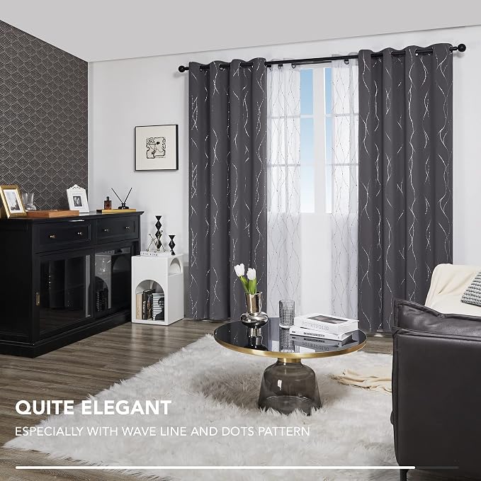 Deconovo Gray Curtains for Living Room, Protect Pravicy Thermal Insulated - Image 6