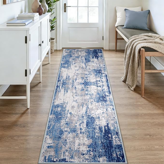 Washable Area Rugs 3x12 Non-Slip Modern Abstract Soft - Image 8