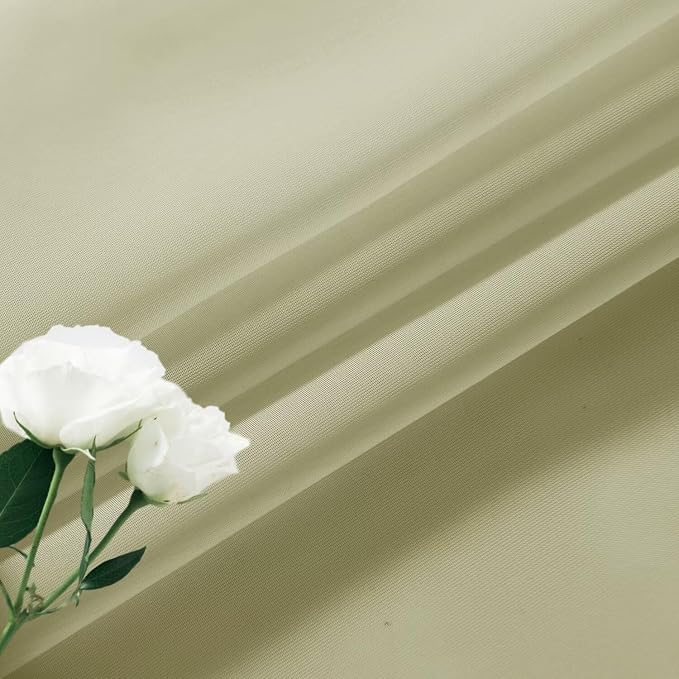 SpaceDresser Basic Rod Pocket Sheer Voile Window Curtain Panels Sage Green 1 - Image 6