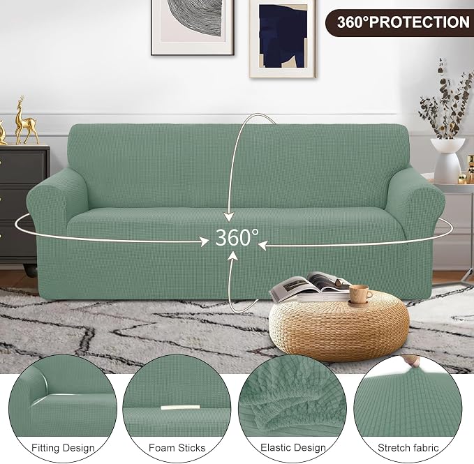 U-NICE HOME Stretch Couch Cover Sofa Cover Sofa Slipcover Furniture Protector - Image 3