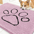 OLANLY Dog Door Mat for Muddy Paws 30x20, Paw Print Design, Absorbs Moisture by OLANLY