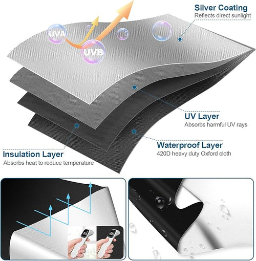 100% Blackout Curtains for Bedroom, Portable DIY Window Blinds, No Drill Window - Image 2