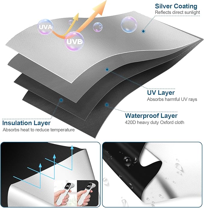 100% Blackout Curtains for Bedroom, Portable DIY Window Blinds, No Drill Window - Image 2