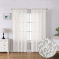 Lecloud Leia Living Room Ivory Sheer Curtains 72 Inch Length 2 Panels, Airy & by Lecloud