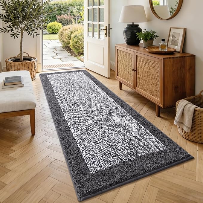 70x24 Long Bathroom Rugs Washable Non Slip, Soft Absorbent Quick Dry Mats - Image 3