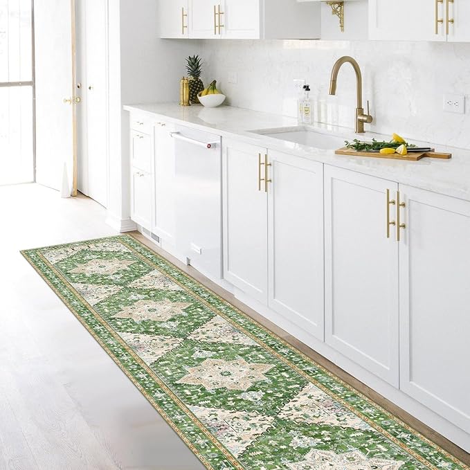 Yamaziot Washable Runner Rug, 2x10 Non-Slip Boho Vintage Hallway Rug Runner - Image 6