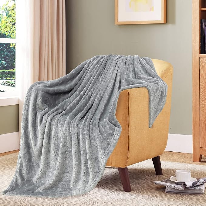 TOONOW Fleece Bed Blanket Queen Size 90x90 inches, Super Soft Fluffy Fuzzy - Image 4